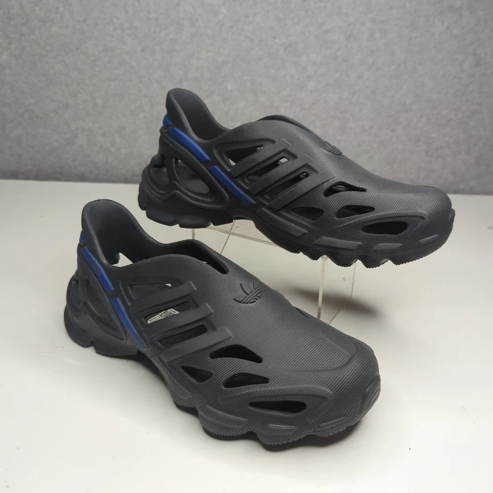 Adidas Adifom Climacool Shoes Mens Size 4 Black Blue Slides Sandals Clogs